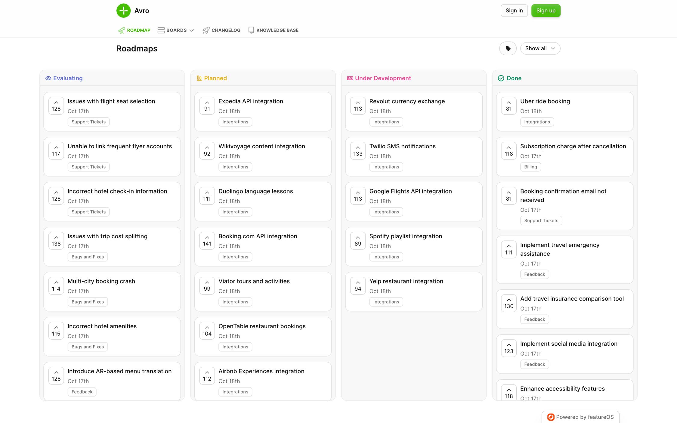 collecting feedback and showcasing product roadmap